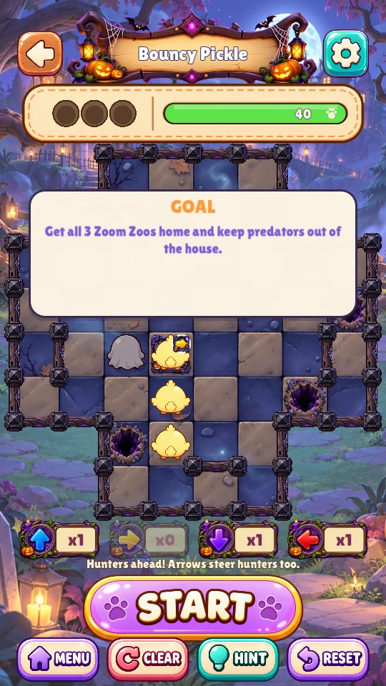 A Haunted Hollow puzzle in Zoom Zoom Zoo